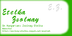 etelka zsolnay business card